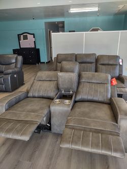 New Recliner Sofa And Loveseat Both