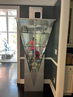 Chintaly Imports Triangular Curio Cabinet