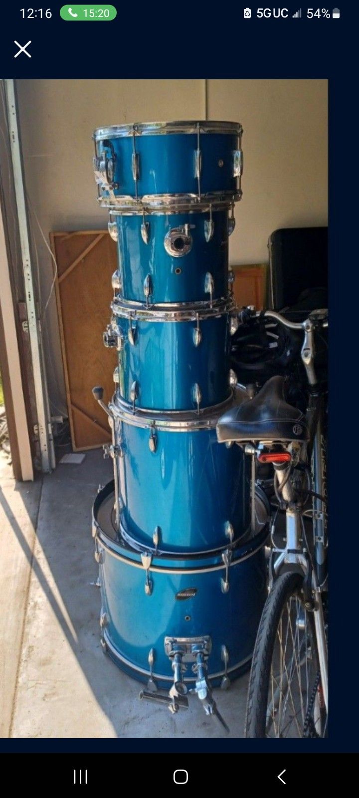 Ludwig Blue Drum Kit adults Drums Only