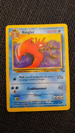 Kingler pokemon card (original series)
