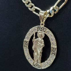 14K Gold Plated St Jude 