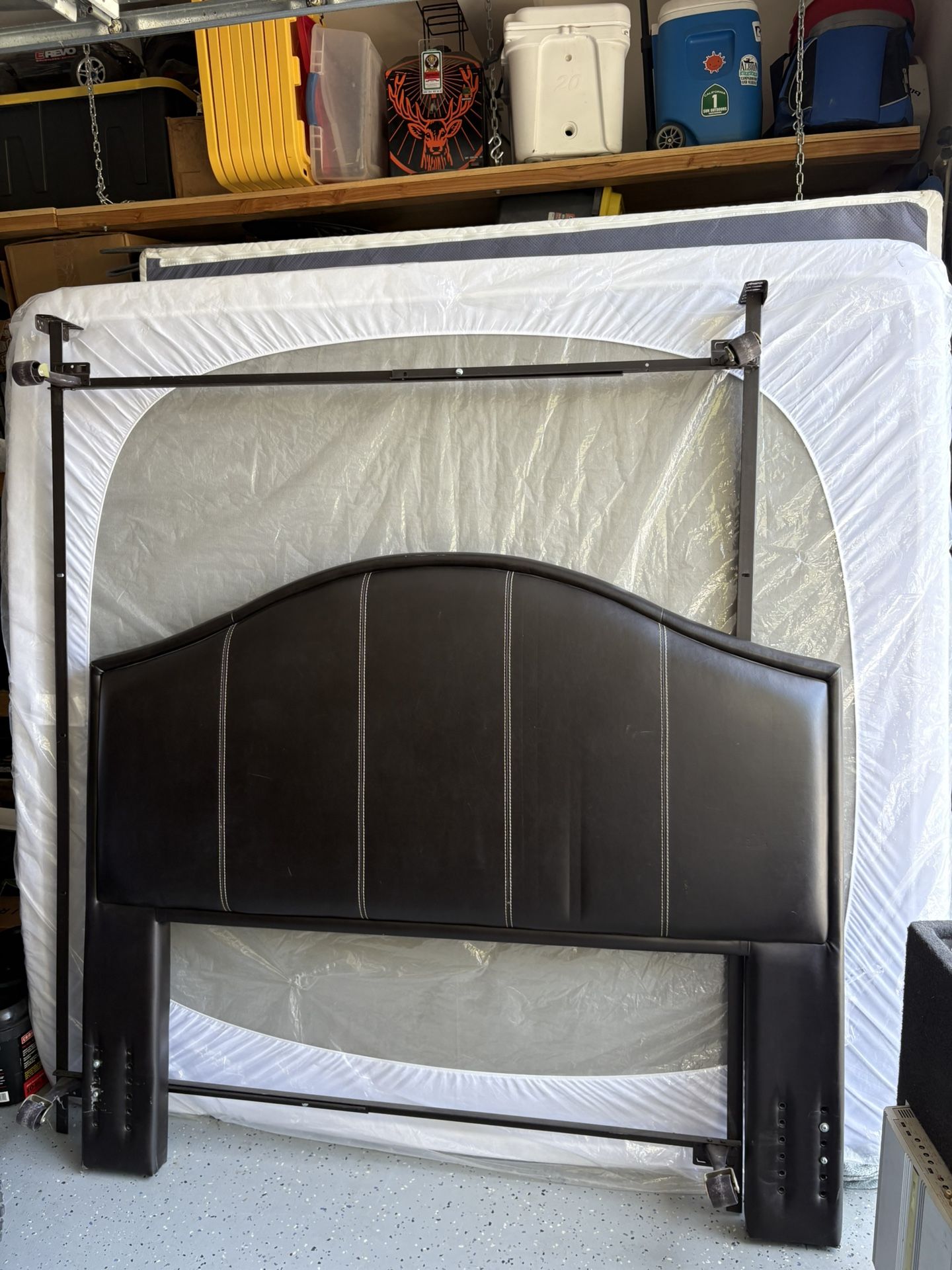 King Mattress, Aluminum Box Spring, And Headboard