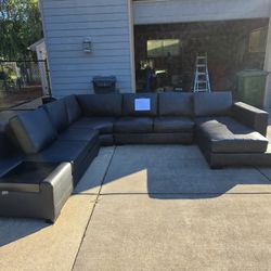 Large Black Sectional