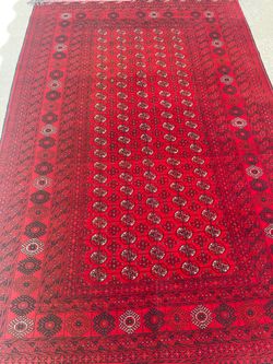 Red Bokhara Style Area Rug