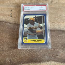 1986 Fleer Update Barry Bonds PSA 8