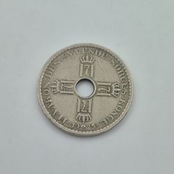 1 Krone Coin Copper Nickel Coin Haakon VII Norway
