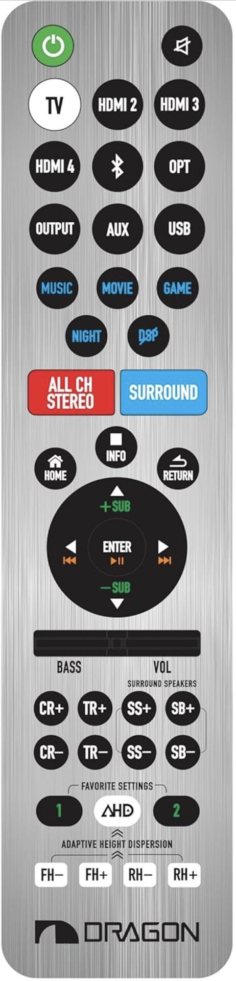 Nakamichi Dragon Soundbar Remote