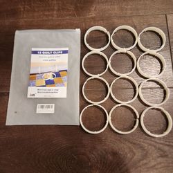 ibotti 12-Pack of 3-Inch Plastic Quilt Clips, Heavy duty white plastic, good condition