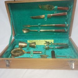 VINTAGE THAI 9pc BAR SET MID 20 CENTURY 