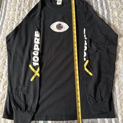 Bad Bunny Black x100pre Tour Merch Long Sleeve Shirt Size M