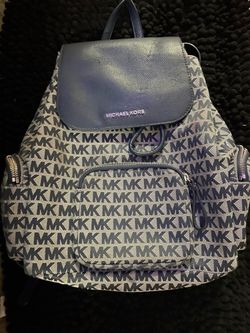 Michael Kors Abbey Cargo Drawstring Backpack Bag -Navy