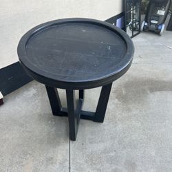 Black Solid Wood Side Table (Kirkland)
