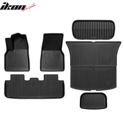 Fits 2026 Tesla Model Y Juniper TPE Front + Rear Storage + Floor + Trunk Mat 6PC