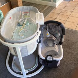 Bassinet crib with mattress