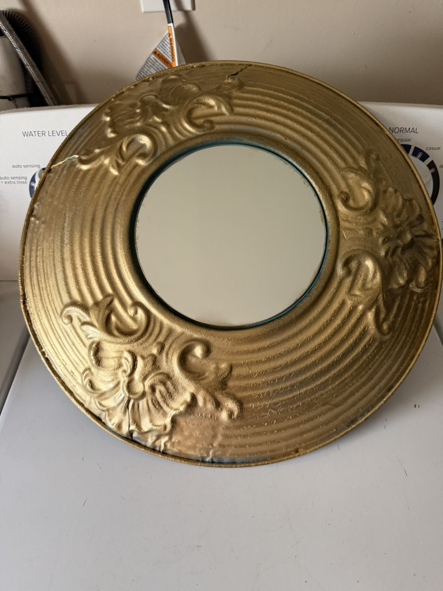 Beautiful Gold Metal Wall Mirror
