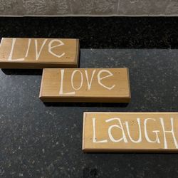 Wooden Sign Decor - Live Love Laugh