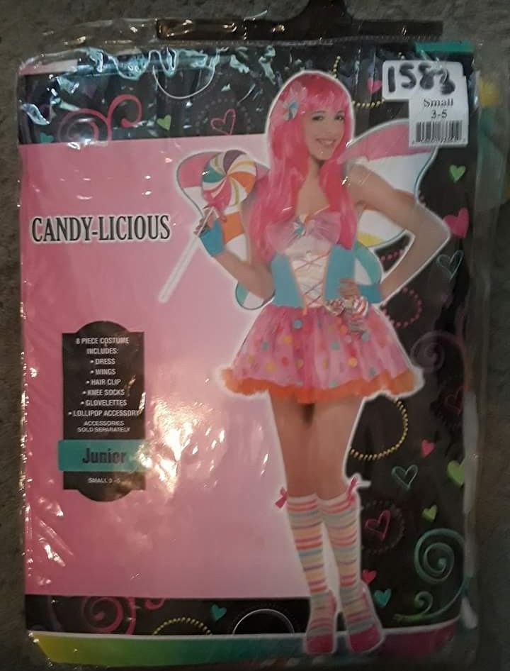 Candy licious costume size 3/5 juniors