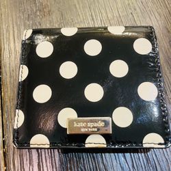 Kate Spade New York Black and White Polka Dot Bifold Wallet