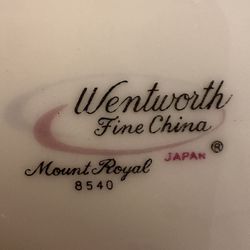 Vintage  Wentworth Fine China Mount Royal pattern (8540)