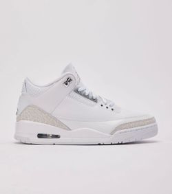 Pure white Jordan 3’s