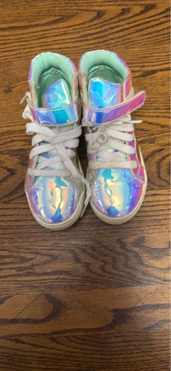 Wonder Nation Girls Athletic Iridescent Shoes Sz 13