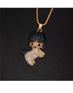 Crystal Dog Necklace