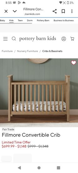 POTTERY BARNS FILMIRE CONVERTIBLE  CRIB !!!FIRST COME FIRST SERVE!!!
