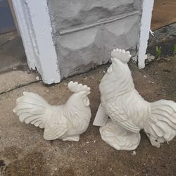 White Glass Chickens