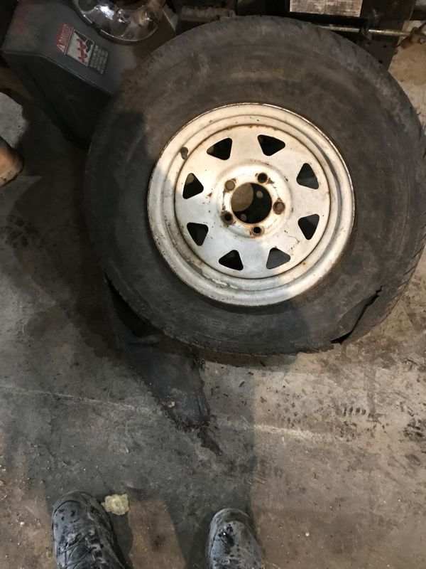 Basic 5 lug trailer wheels 2 of them for Sale in Camden, NJ OfferUp