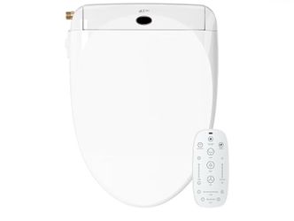 LEIVI Electric Bidet Toilet Seat with Wireless Remote and Side Panel, Multiple Spray Modes, Adjustable Heated Seat, Warm Water and Air Dryer, Auto LED