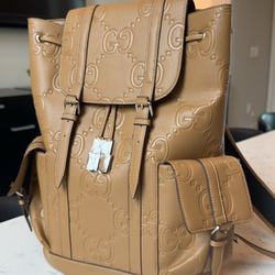 Gucci 2021 new Tan Leather Backpack