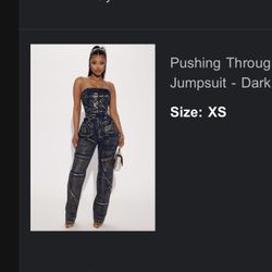 Fashion Nova denim Jumpsuit 
