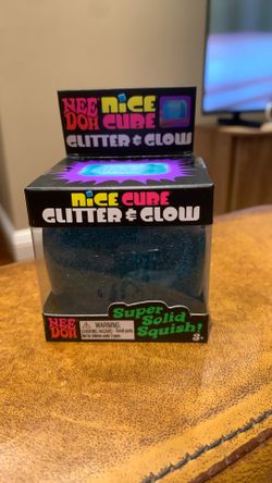 Nee Doh Nice Cube Glitter & Glow Squish Purple