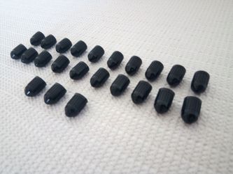 23 Piece/Set Black Tires wheel rims Air valve Caps