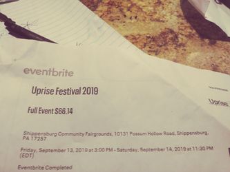 Uprise Music Festival Full Event discounted Ticket