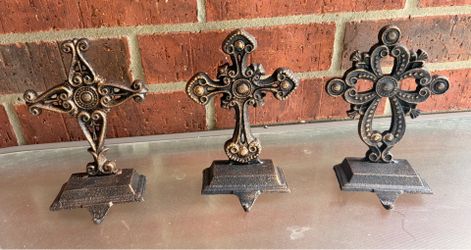 Vintage Style Cast Iron Cross Decor