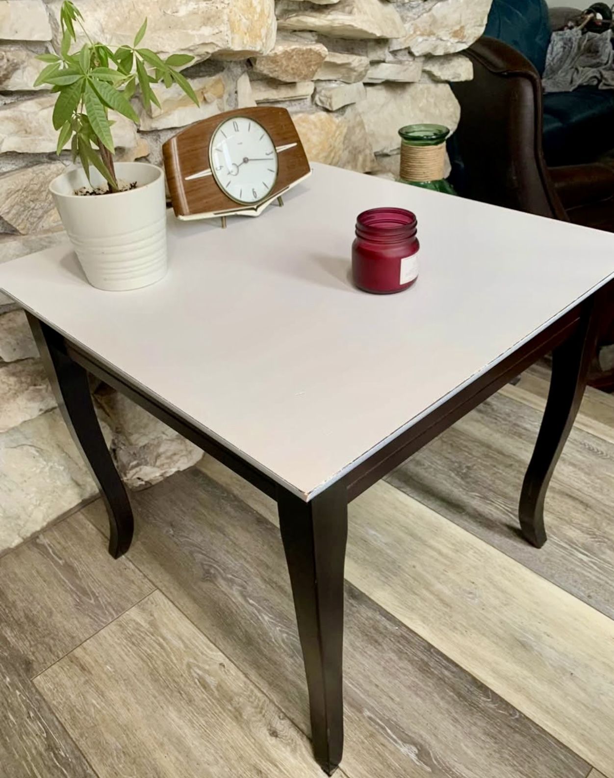 🌟Up-cycled 3-Piece Set -1 Price! Espresso/White Coffee Table + 2 Side Tables. $60 or Make Offer! 🌟