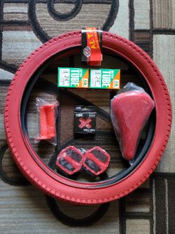 NEW Bicycle Bmx Parts Bundle 24" Red