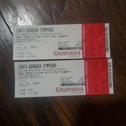 New Years Eve SB Symphony 2 Tickets 