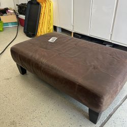 Large Leather Ottoman Coffee Table 
