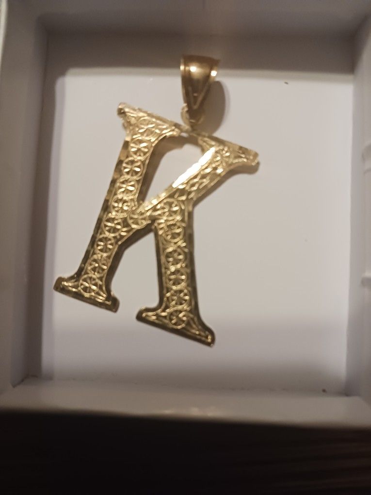 Gold Plated K Pendent 