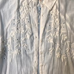 NEW!!! NEW! Free People Ivory Embroidered Tunic Blouse - XS - NWT