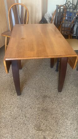 Wood Table & 4 Chairs