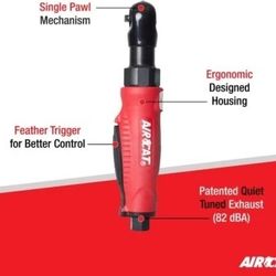 1/4" AIRCAT AIR RATCHET WITH SWIVEL FITTING 