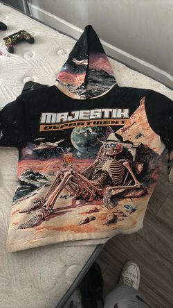 Majestic department space skeleton hoodie