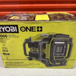 RYOBI 18V ONE+ 1800-Watt Portable Battery Inverter Power Station/8-Port Charger w/ 4 6.0Ah Batteries