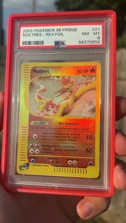 Pokemon PSA Slab - Moltres Reverse Foil - Skyridge PSA 8