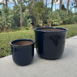 Matching Blue Pots