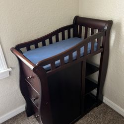 Wooden Baby Changing Table 