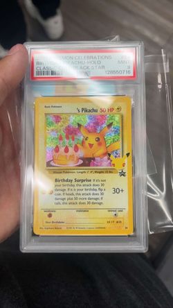 PSA 9 Birthday Pikachu Holo Pokemon Card